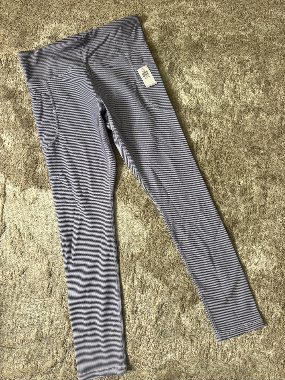 NWT Ribbed Leggings in Light blue-Blue